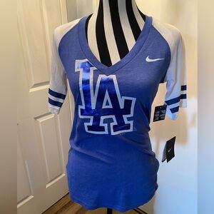 Nice Nike LA Dodgers V-Neck T-Shirt